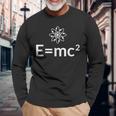 Fun EMc^2方程式 物理学 相対性 アトムロゴ EMc2 長袖Tシャツ 高齢者への贈り物
